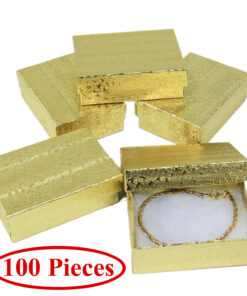 3.25" x 2.25" Gold Cotton Filled Gift Box