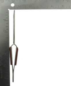 Curved Cross Locking Fiber Grip Soldering Tweezer Measurement