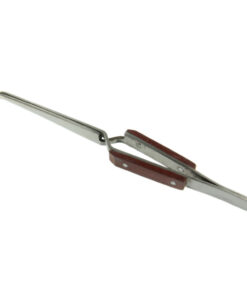 Curved Cross Locking Fiber Grip Soldering Tweezer