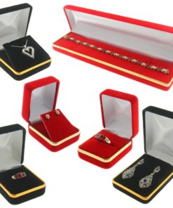 Gold Trim Velvet Jewelry Boxes