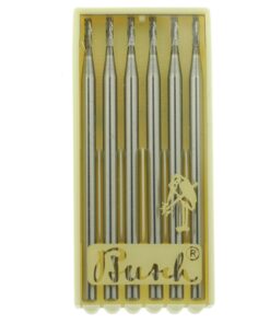 Busch Cylinder Square Carbide Bur Figure 21 Pack of 6 Jewelry Burs 008-012 Made In Germany Pack