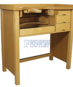 Hardwood Jewelry Workbench With Four Drawers Angle