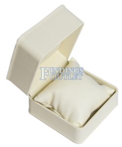 Cream Soft Leather Watch Box Display Jewelry Gift Box 1 Dozen Open