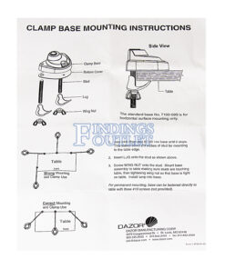 Dazor 3-Tube Fluorescent Clamp Style Jewelers Bench Lamp Manual