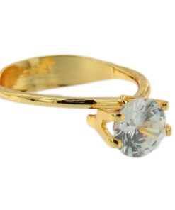 Diamond Gemstone Holder Ring Display Adjustable Prong Gold Tone Jewelry Tool