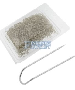 Silver Tone U-Pins Pack Of 1000