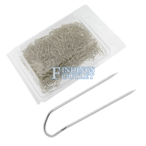 Silver Tone U-Pins Pack Of 1000